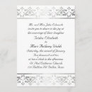 Search for silver damask wedding invitations Metallic