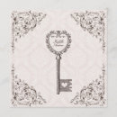Search for vintage key wedding invitations Victorian