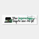 Search for leprechaun bumper stickers Clover
