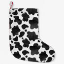Search for cow christmas stockings Black and white