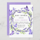 Search for lavender baby girl shower invitations Butterflies