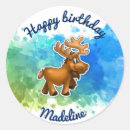 Search for cute moose stickers Cartoon