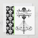 Search for chandelier bridal shower invitations Damask