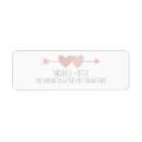 Search for two hearts return address labels Grey