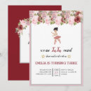 Search for tiny dancer invitations Cute glitter pink ballet