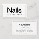 Search for salon business cards Nail technician