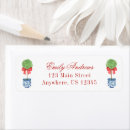 Search for topiary return address labels Watercolor