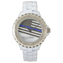 Search for police officer watches Thin blue line flag