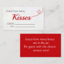 Search for fun activity invitations Guess how many kisses