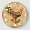 Search for wooden board clocks Country rooster