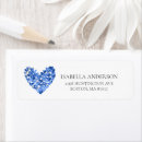 Search for blue hearts return address labels Minimalist