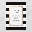 Search for black white stripes thank you cards Classic