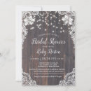 Search for country chic bridal shower invitations Wood