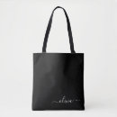 Search for black white bags Initials