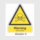 Search for skull sign stickers Warning