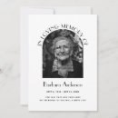 Search for elegant funeral invitations Black and white