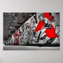 Search for black and white graffiti art Red
