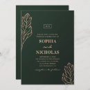 Search for elegant emerald green wedding invitations Botanical