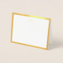 Search for monogrammed folded note cards Gold