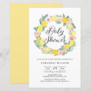 Search for pink lemon invitations Watercolor