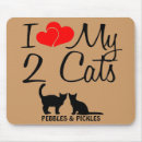 Search for two cats mousepads Heart