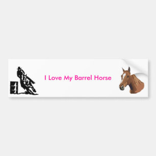 0000, 002, I Love My Barrel Horse Bumper Sticker