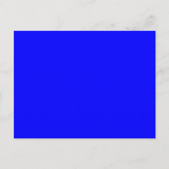 #0000FF Hex Code Web Colour Dark Vibrant Royal Blu Postcard (Front)