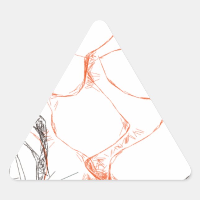 00010 abstract art triangle sticker (Front)