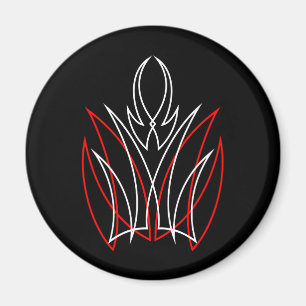 0001 Red & White Pinstripe Magnet