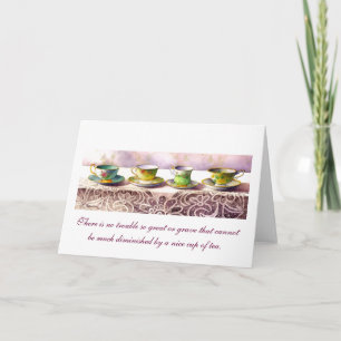 0001 Row Teacups Bernard-Paul Heroux Greeting Card