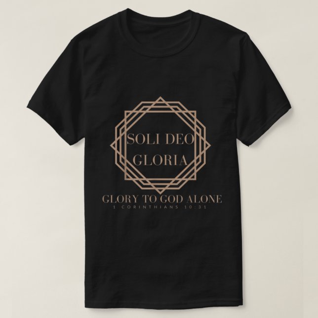 0001 STYLISH SOLI DEO GLORIA  T-Shirt (Design Front)