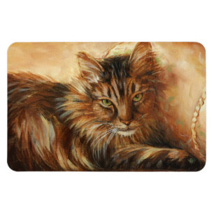 0005 Cat on Pillow Magnet