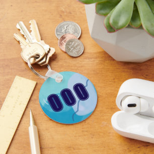 000 Angel Numbers Blue Spiritual High Vibes Key Ring