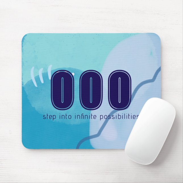 000 Angel Numbers Blue Spiritual High Vibes Mouse Pad (With Mouse)