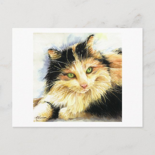0010 Calico Cat Postcard (Front)