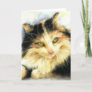 0010 Calico Cat Sympathy Card