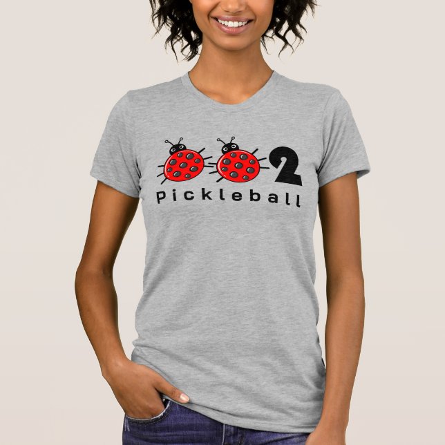 🐞002, custom text, Cute pickleball ladybird T-Shirt (Front)