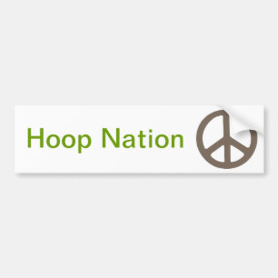 0037 peace sign, Hoop Nation Bumper Sticker