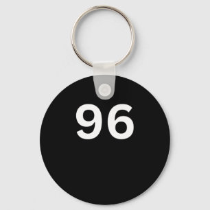 00396 Number 96 Ninety Six W Key Ring