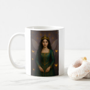 003_A fairy princess in emerald green. Coffee Mug