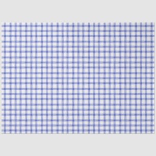 004 Indigo Blue Gingham Tissue Paper