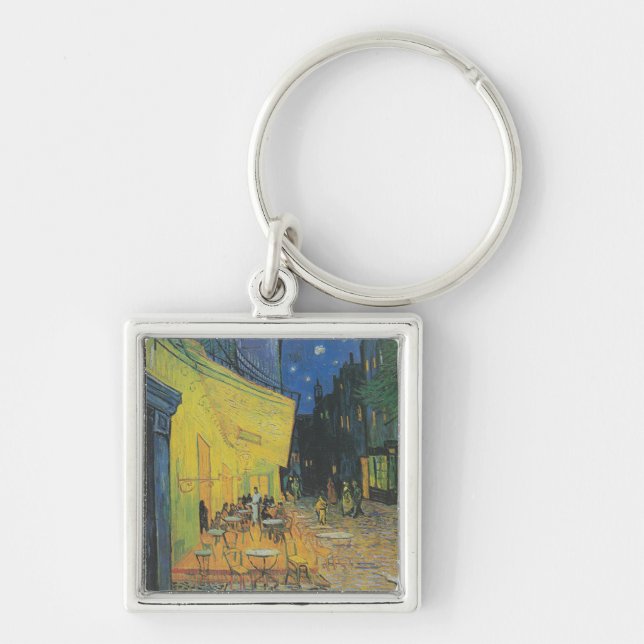 005-007 Van Gogh's Night Café Terrace - Compact Mi Key Ring (Front)