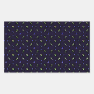 006 space rectangular sticker