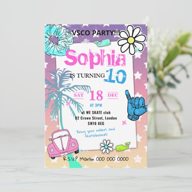 006 Teenager girl's party vsco trend themed (Standing Front)