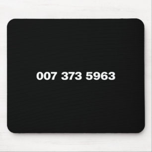 007 373 5963 - Famous 90s Video Game Codes Mouse Pad