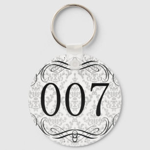 007 Area Code Key Ring
