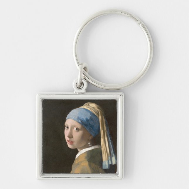 008-001 Vermeer "The Girl with the Pearl Earrings" Key Ring (Front)
