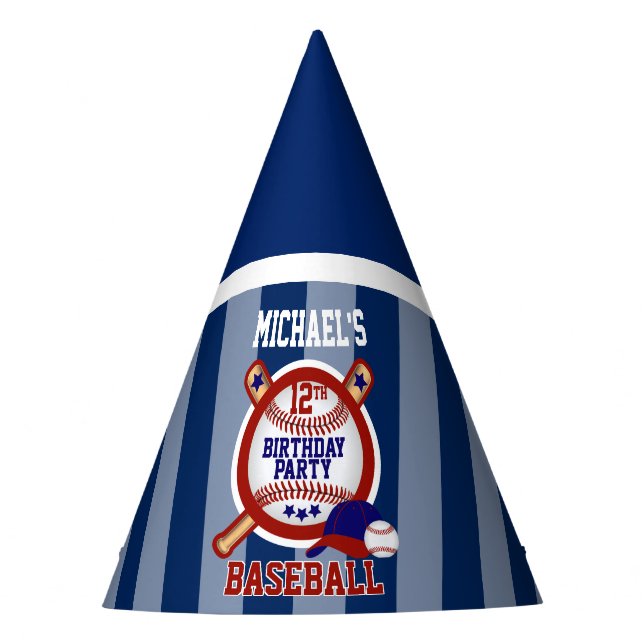 00th Birthday Party - Baseball - Blue Hat (Front)