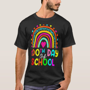 00th Day Of School Teacher 100 Days Smarter Rainbo T-Shirt