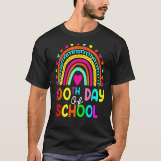 00th Day Of School Teacher 100 Days Smarter Rainbo T-Shirt